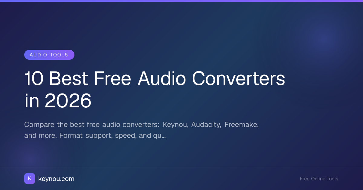 10 Best Free Audio Converters in 2026
