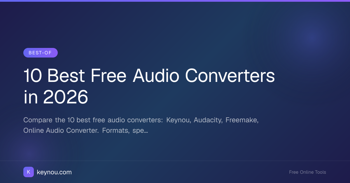 10 Best Free Audio Converters in 2026
