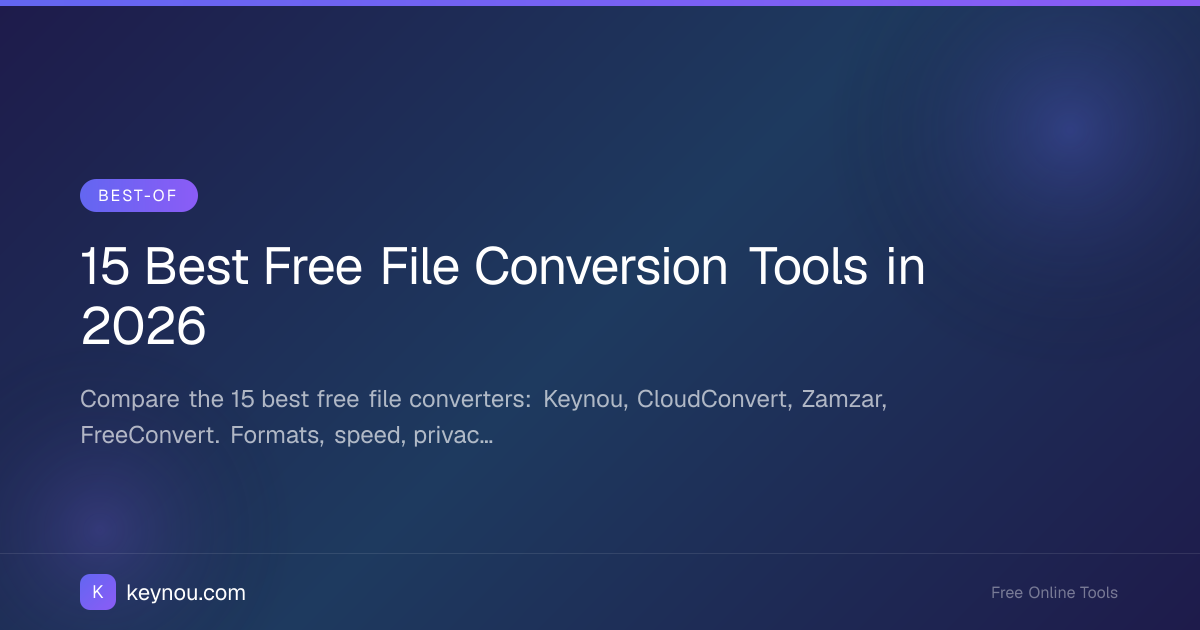 15 Best Free File Conversion Tools in 2026