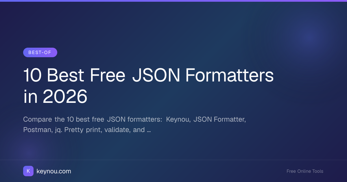 10 Best Free JSON Formatters in 2026