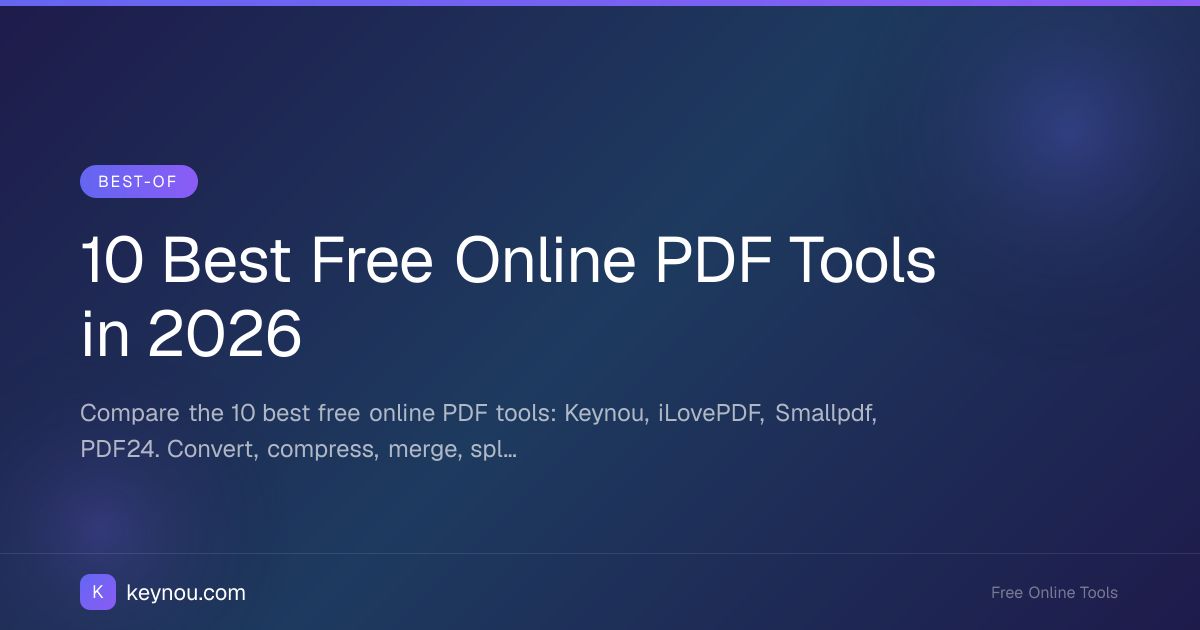10 Best Free Online PDF Tools in 2026