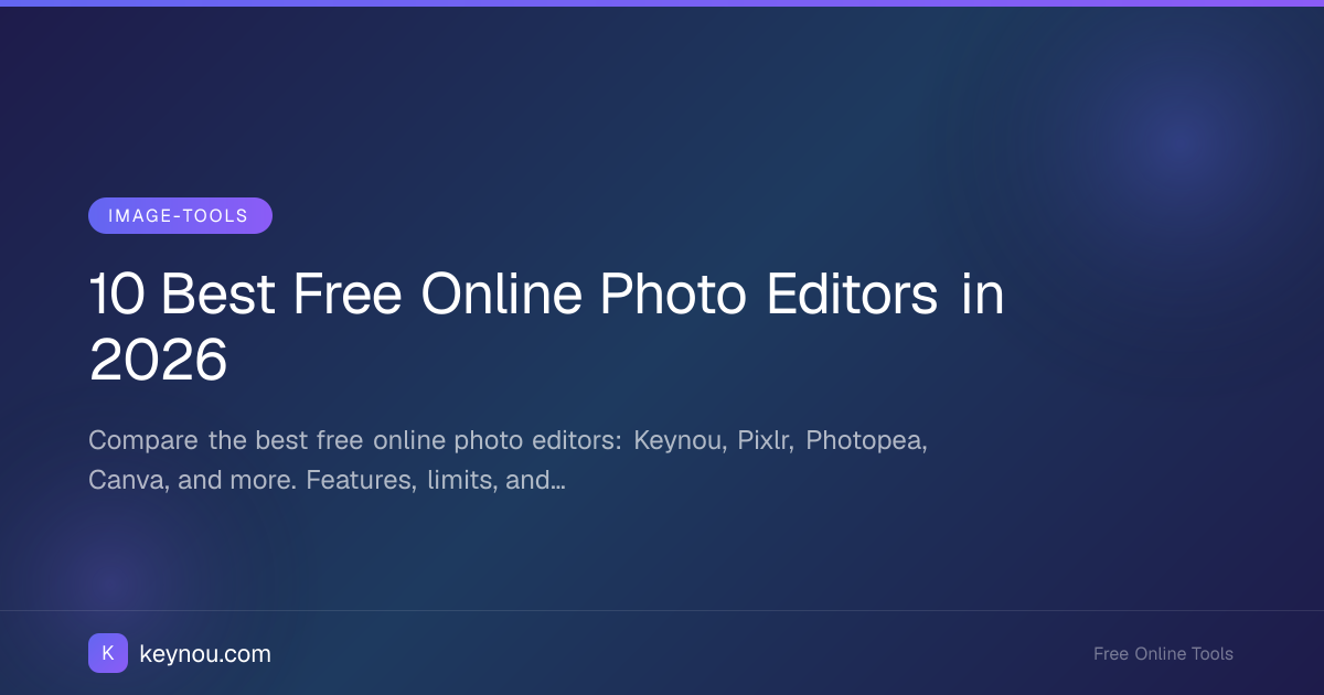 10 Best Free Online Photo Editors in 2026