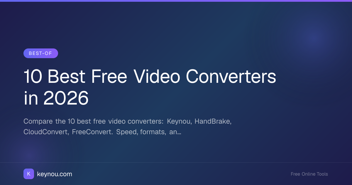 10 Best Free Video Converters in 2026