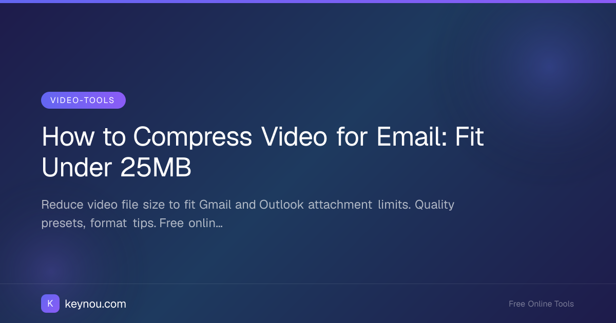 How to Compress Video for Email: Fit Under 25MB