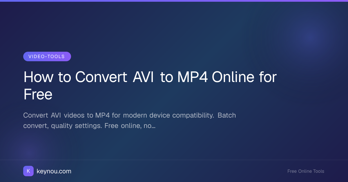 How to Convert AVI to MP4 Online for Free