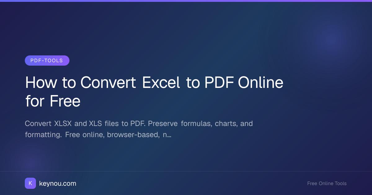 How to Convert Excel to PDF Online for Free