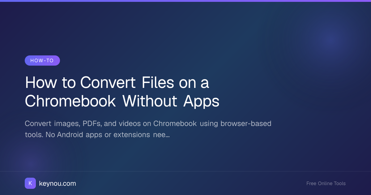 How to Convert Files on a Chromebook Without Apps