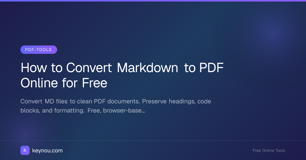 How to Convert Markdown to PDF Online for Free