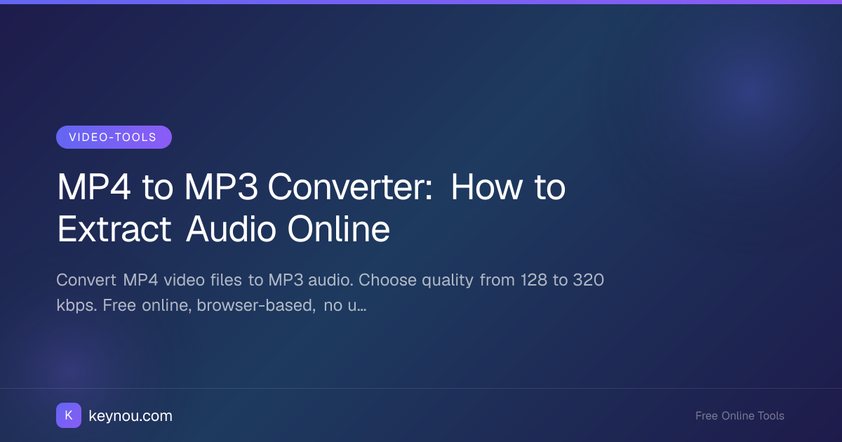 MP4 to MP3 Converter: How to Extract Audio Online