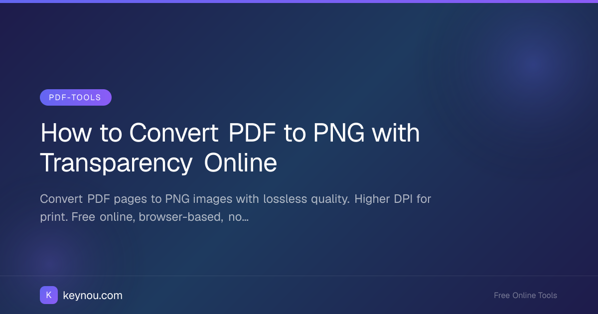How to Convert PDF to PNG with Transparency Online