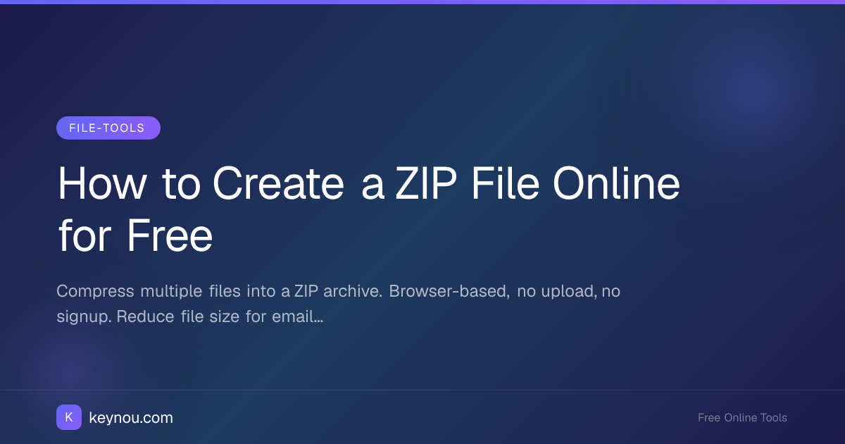 How to Create a ZIP File Online for Free