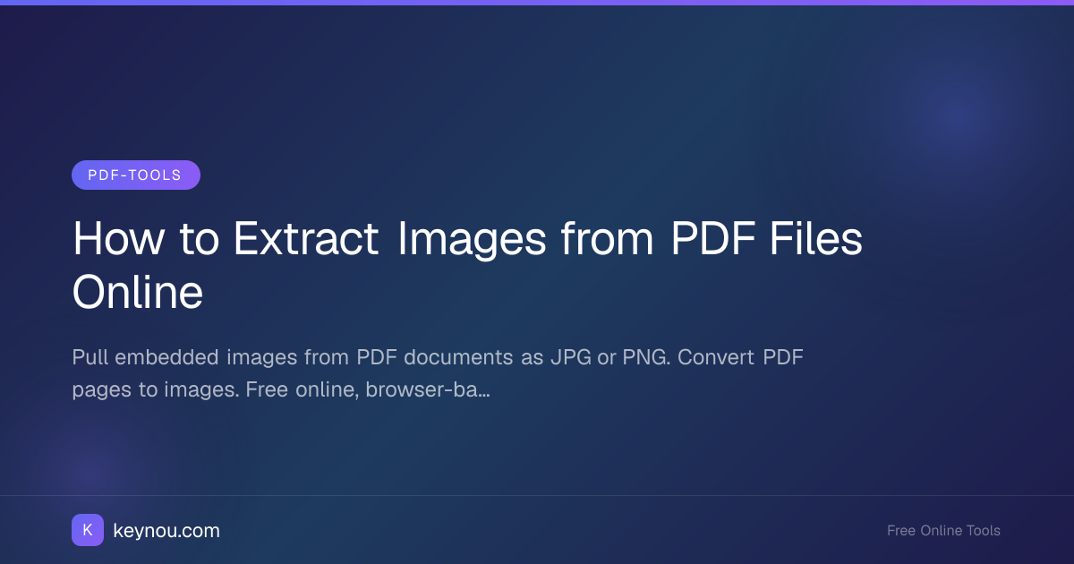 How to Extract Images from PDF Files Online