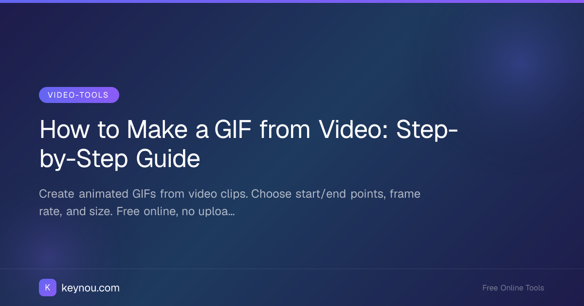 How to Make a GIF from Video: Step-by-Step Guide