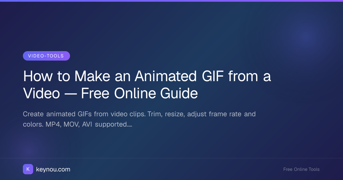 How to Make an Animated GIF from a Video — Free Online Guide