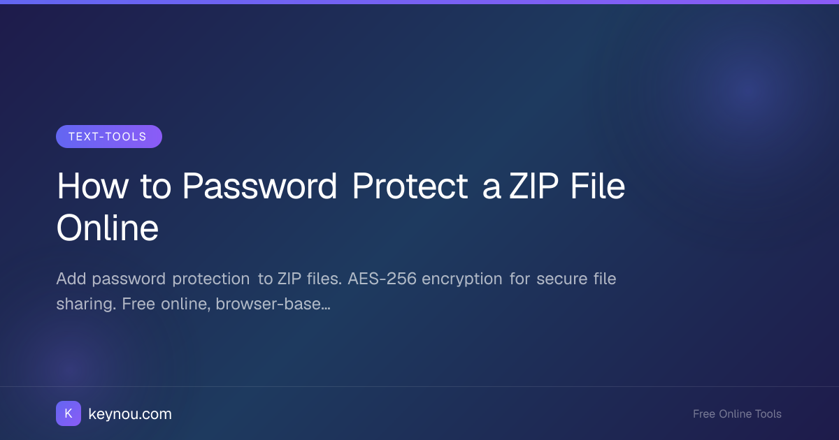How to Password Protect a ZIP File Online
