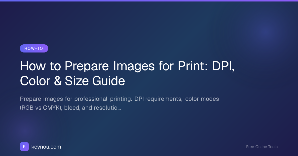 How to Prepare Images for Print: DPI, Color & Size Guide