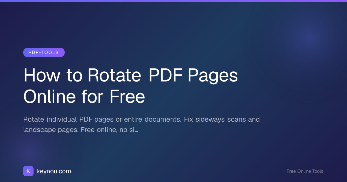 How to Rotate PDF Pages Online for Free
