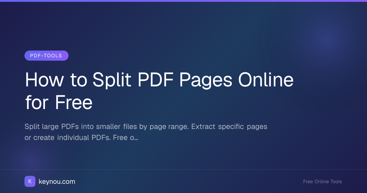 How to Split PDF Pages Online for Free