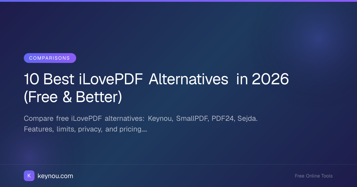 10 Best iLovePDF Alternatives in 2026 (Free & Better)