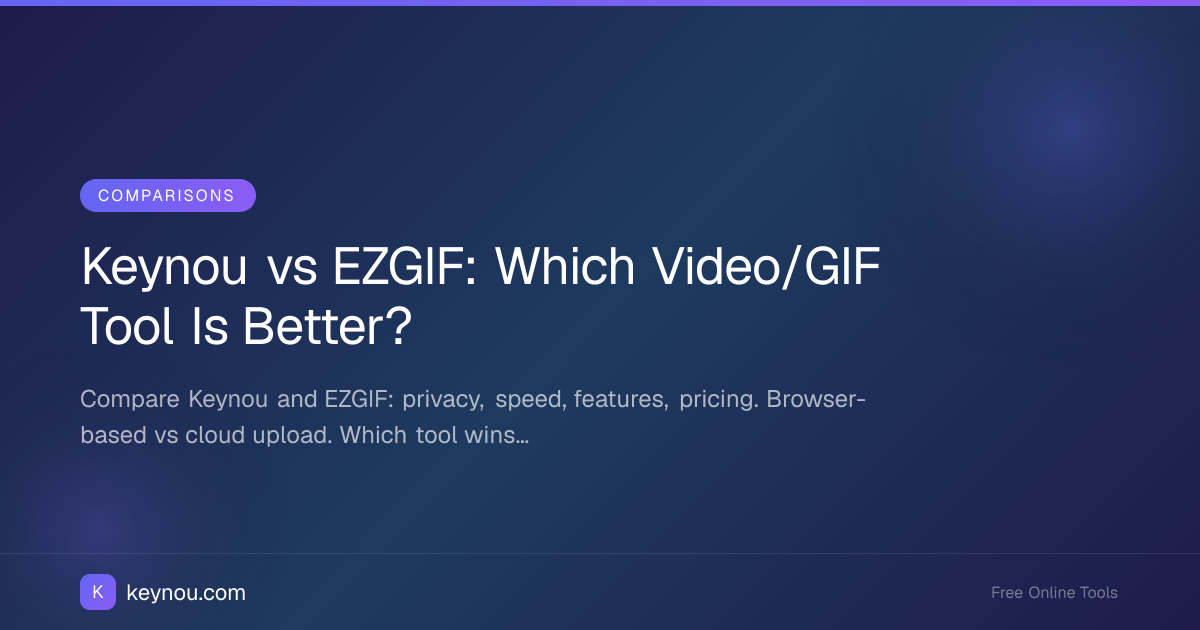 Keynou vs EZGIF: Which Video/GIF Tool Is Better?