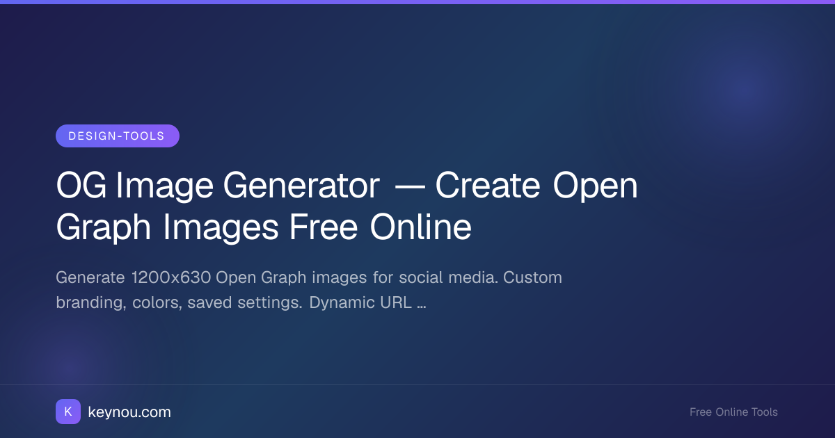 OG Image Generator — Create Open Graph Images Free Online