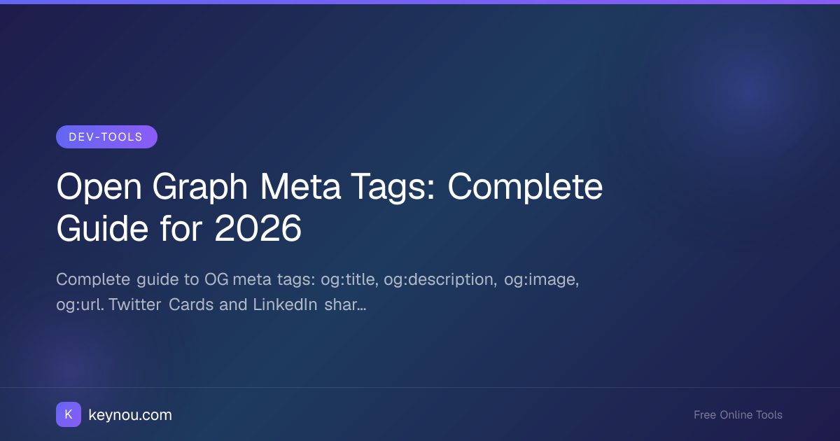 Open Graph Meta Tags: Complete Guide for 2026