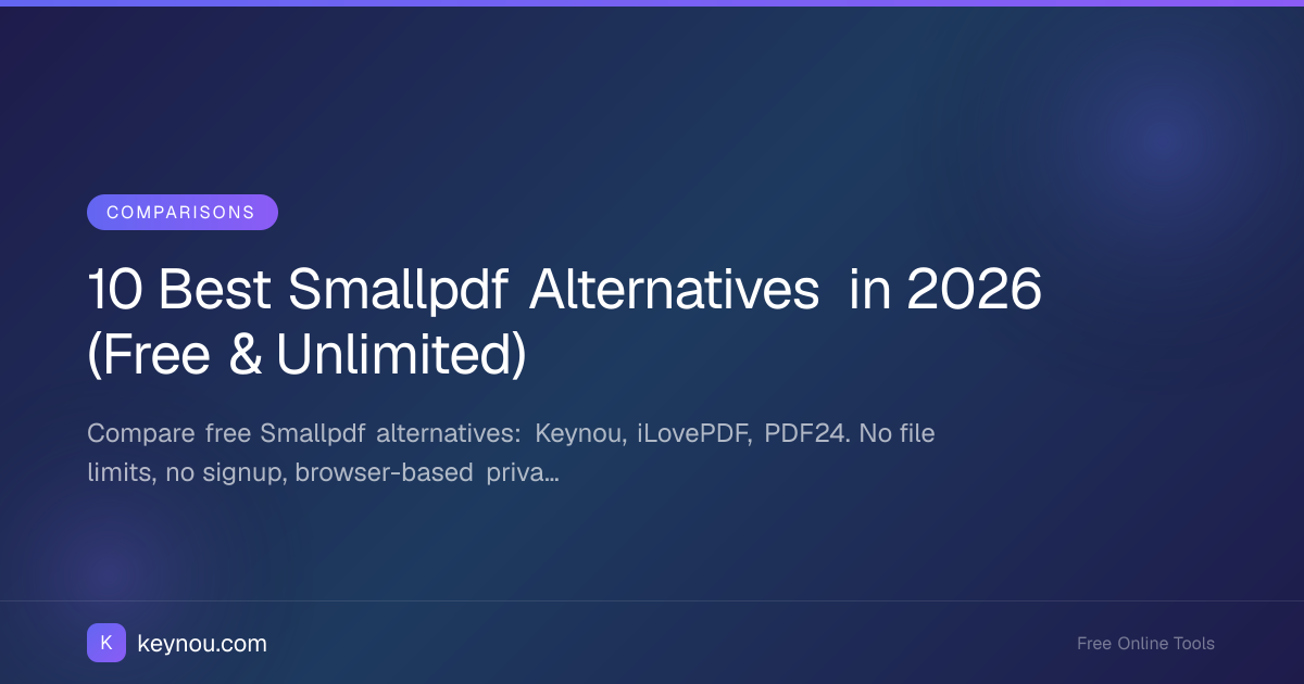 10 Best Smallpdf Alternatives in 2026 (Free & Unlimited)